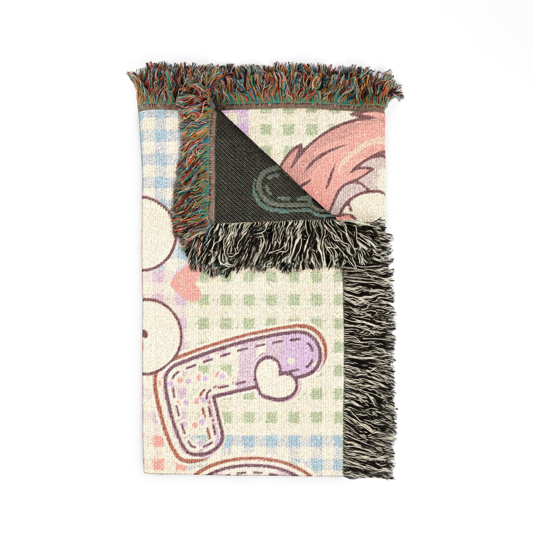 Love You Mama Blanket – Cute Duck Family Woven Throw, Mother’s Day Gift, Pastel Patchwork Cozy Blanket💖