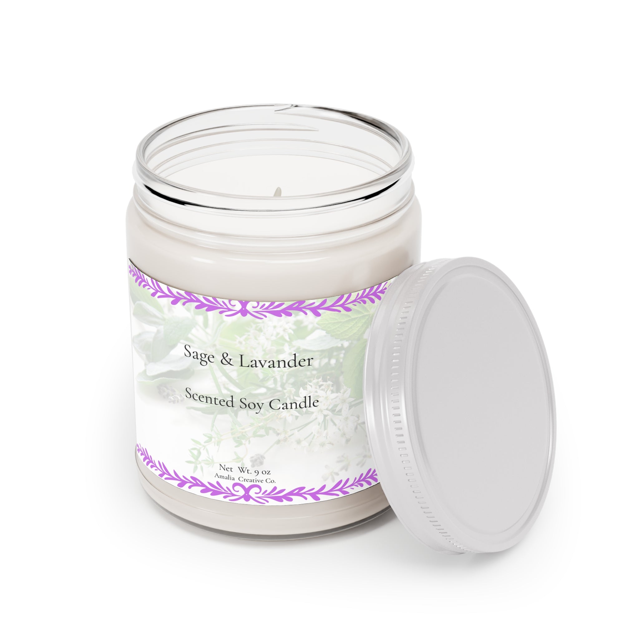 💖 Sage & Lavender Candle – Calm & Relaxing Vibes 🌿✨