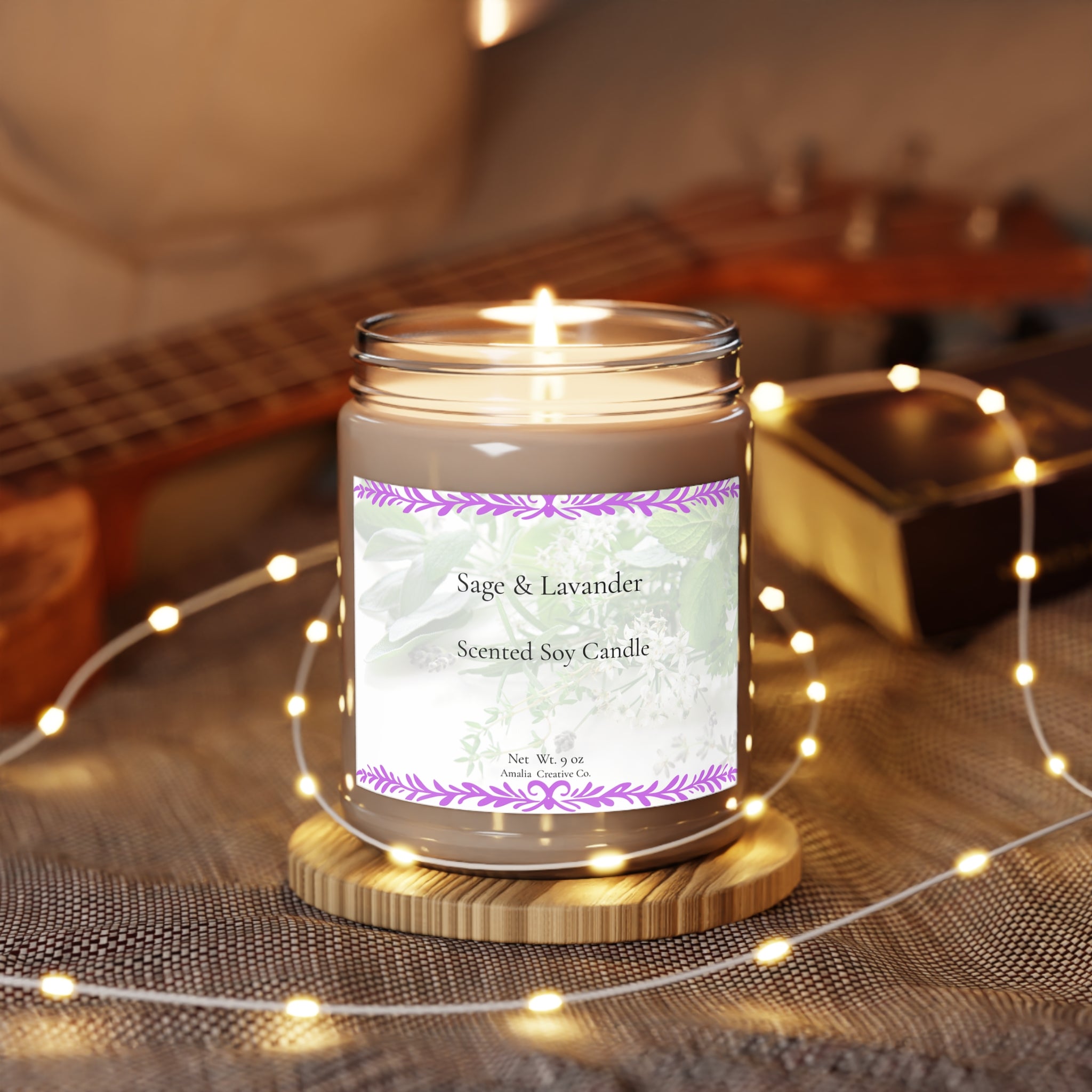 💖 Sage & Lavender Candle – Calm & Relaxing Vibes 🌿✨