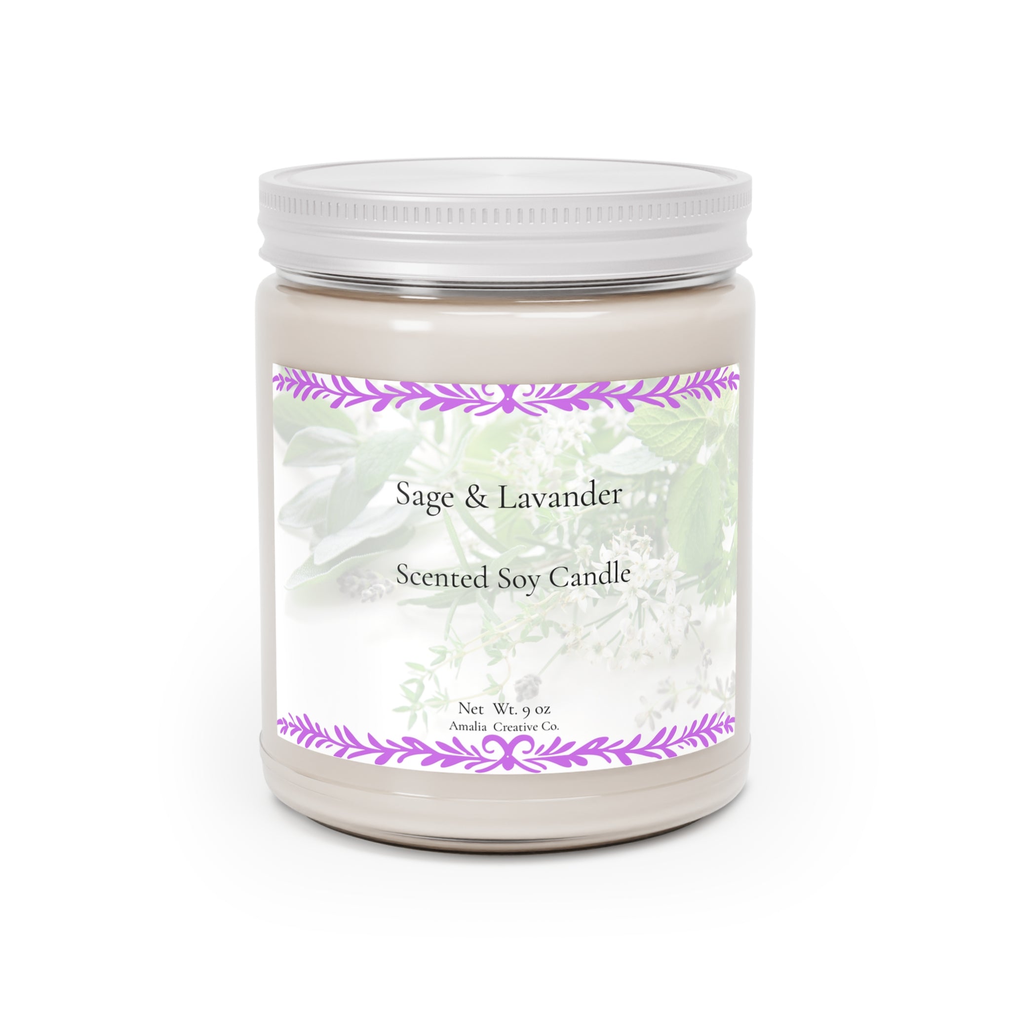 💖 Sage & Lavender Candle – Calm & Relaxing Vibes 🌿✨